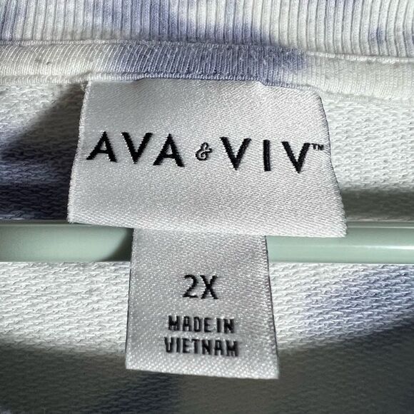 AVA & VIV PLUS Tie Dye Sweatshirt size 2X - Picture 3 of 4